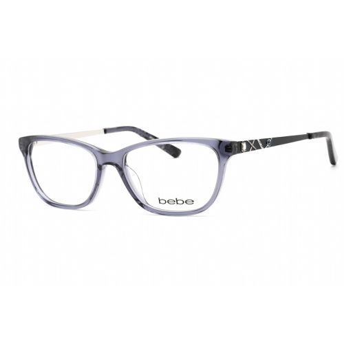 Women's Eyeglasses - Blue Crystal Rectangular Shape Frame Clear Lens / BB5170 400 - Bebe - Modalova