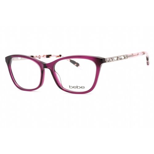 Women's Eyeglasses - Plum Rectangular Shape Plastic Frame Clear Lens / BB5174 500 - Bebe - Modalova