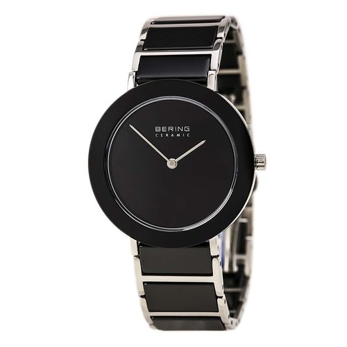 Women's Ceramic Black Dial Black Ceramic & Steel Bracelet Watch - Bering - Modalova