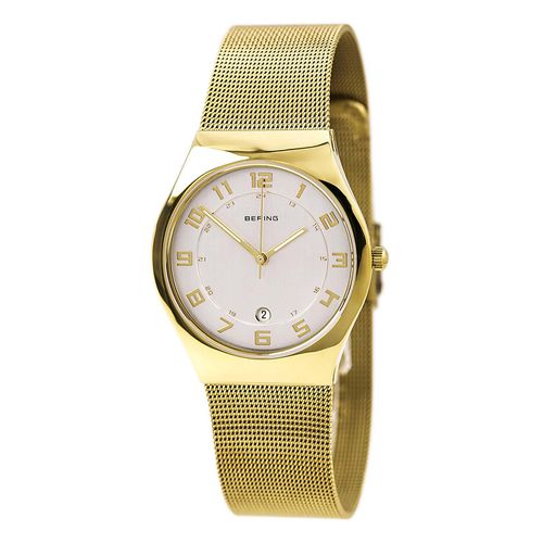 Women's Titanium White Dial Yellow Gold Mesh Bracelet Watch - Bering - Modalova
