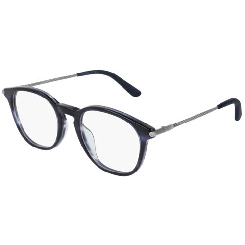 Unisex Eyeglasses - Blue Silver Plastic / BV0200O 004 - Bottega Veneta - Modalova