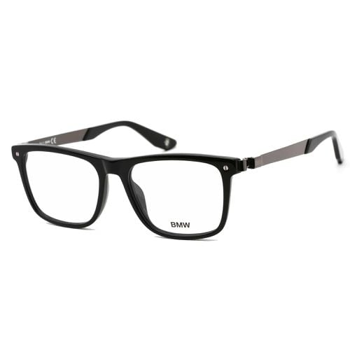 Men's Eyeglasses - Shiny Black Full Rim Square Plastic Frame / BW5002-H 001 - BMW - Modalova