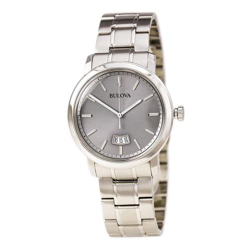B200 Men's Silver Dial Stainless Steel Bracelet Watch - Bulova - Modalova