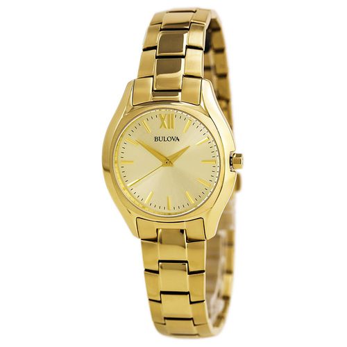 L150 Women's Classic Gold Tone Dial Yellow Gold Steel Bracelet Watch - Bulova - Modalova