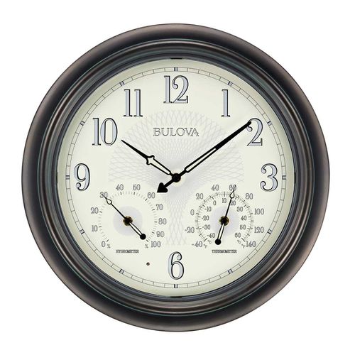 Outdoor Wall Clock - Weather Master Thermometer & Hygrometer / C4813 - Bulova - Modalova