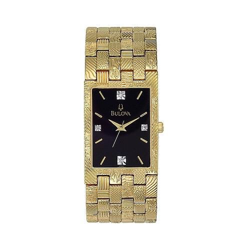 Men's Diamond Gold Watch 97F53 - Bulova - Modalova