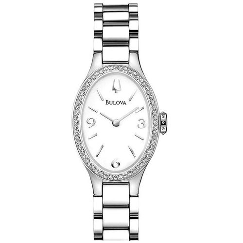Women's Watch - Quartz Diamond White Dial Stainless Steel Bracelet / 96R191 - Bulova - Modalova