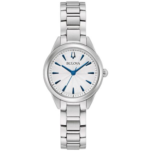 Women's Watch - Sutton Silver Tone Dial Stainless Steel Bracelet / 96L285 - Bulova - Modalova