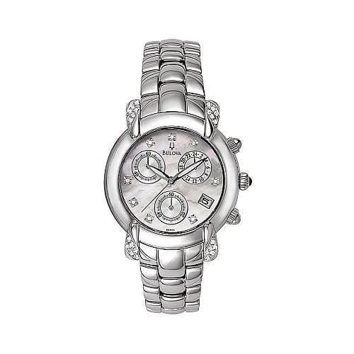 Women's Sport/Marine Star Diamond Chronograph MOP Watch 96R59 - Bulova - Modalova