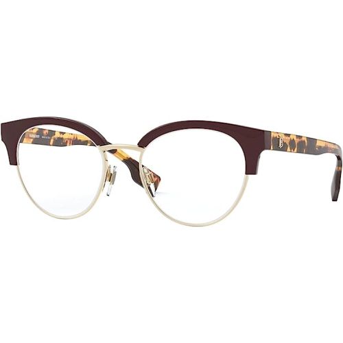 Women's Eyeglasses - Bordeaux Pale Gold Round Frame / 0BE2316 3869 - BURBERRY - Modalova