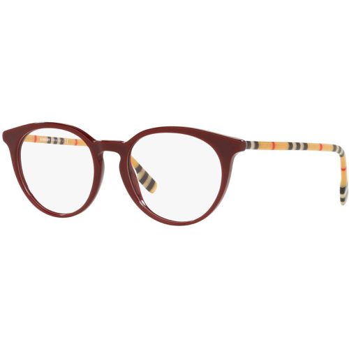 Women's Eyeglasses - Full Rim Burgundy Acetate Round Frame / 0BE2318 3916 - BURBERRY - Modalova