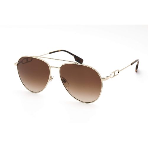 Women's Sunglasses - Light Gold Aviator Frame Gradient Lens / BE3128 110913 - BURBERRY - Modalova
