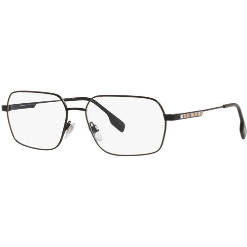 Men's Eyeglasses - Matt Black Metal Rectangular Frame / 0BE1356 1007 - BURBERRY - Modalova
