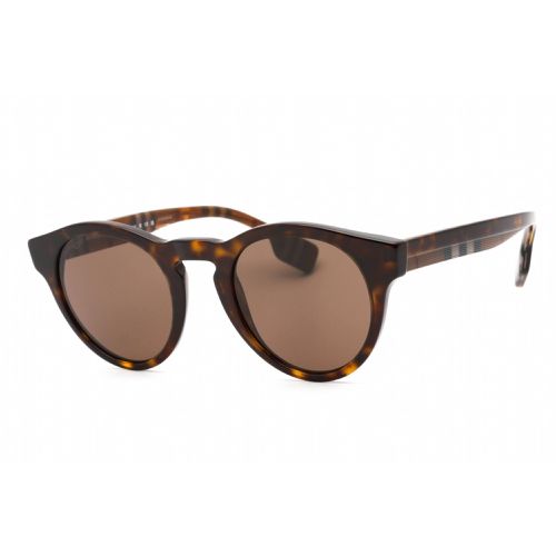 Men's Sunglasses - Full Rim Havana Plastic Round Frame / 0BE4359F 399173 - BURBERRY - Modalova
