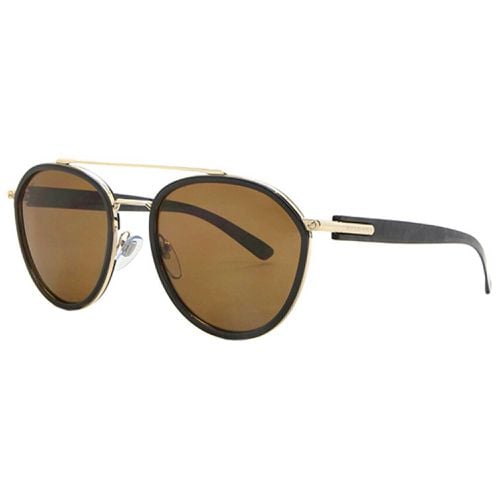 Men's Sunglasses - Brown Polarized Lens Full Rim Metal Frame / BV5051 202283 - BVLGARI - Modalova