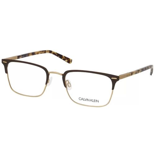 Men's Eyeglasses - Satin Dark Brown Metal / CK21302 201 - Calvin Klein - Modalova