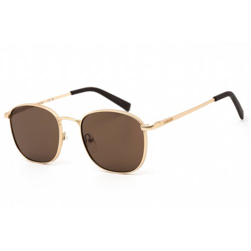 Women's Sunglasses - Matte Gold Metal Round Frame / CK20122S 717 - Calvin Klein Retail - Modalova