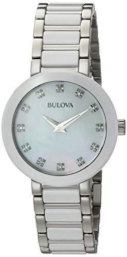 Women's Quartz Stainless Steel Dress Watch, Color:Silver-Toned (Model: 98P158) - Bulova - Modalova