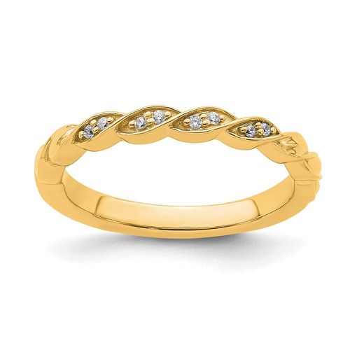 K Diamond Twist Ring - Stackable Expressions - Modalova