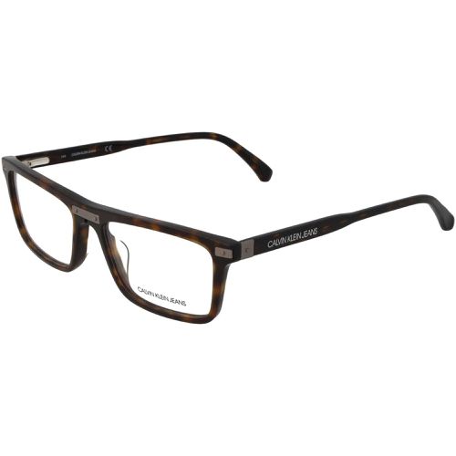 Men's Eyeglasses - Dark Tortoise Rectangular Frame / CKJ20519 235 - Calvin Klein Jeans - Modalova