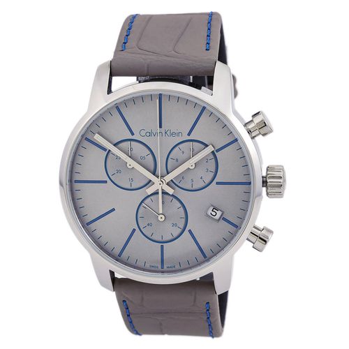 K2G271Q4 Men's City Grey Strap Chrono Watch - Calvin Klein - Modalova
