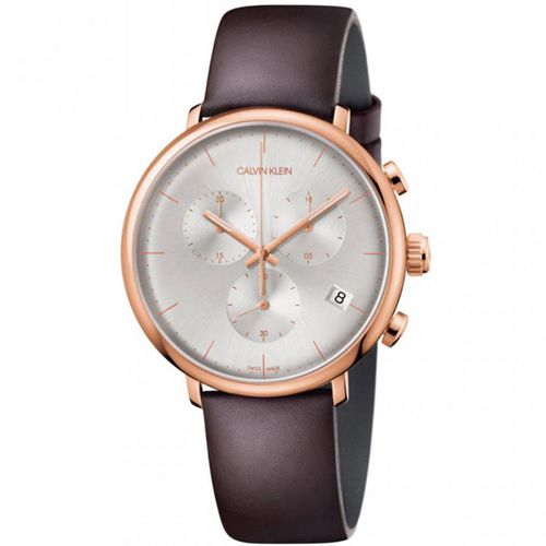 Men's Chronograph Watch - High Noon Brown Strap / K8M276G6 - Calvin Klein - Modalova