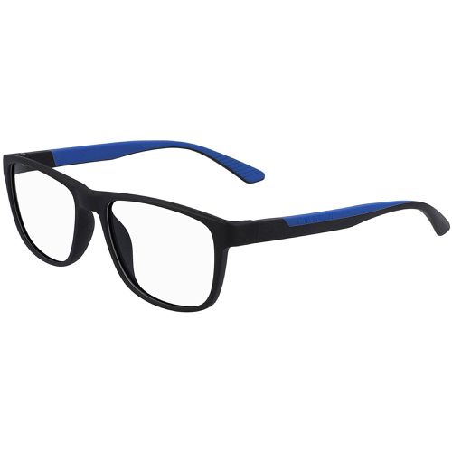 Men's Eyeglasses - Matte Black and Blue Rectangular Frame / CK20536 001 - Calvin Klein - Modalova