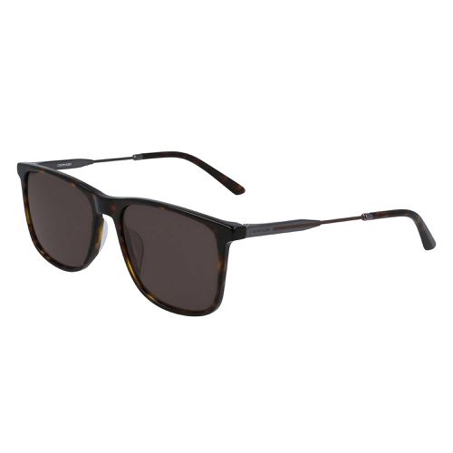 Men's Sunglasses - Brown Lens Rectangular Full Rim Frame / CK20711S 235 - Calvin Klein - Modalova