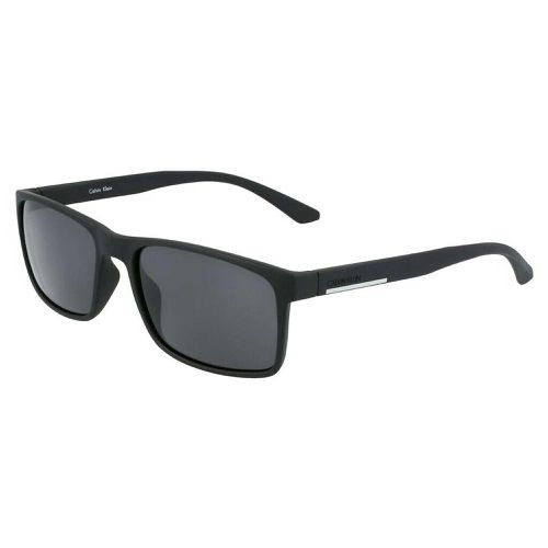 Men's Sunglasses - Matte Black Rectangular Plastic Frame / CK21508S 001 - Calvin Klein - Modalova
