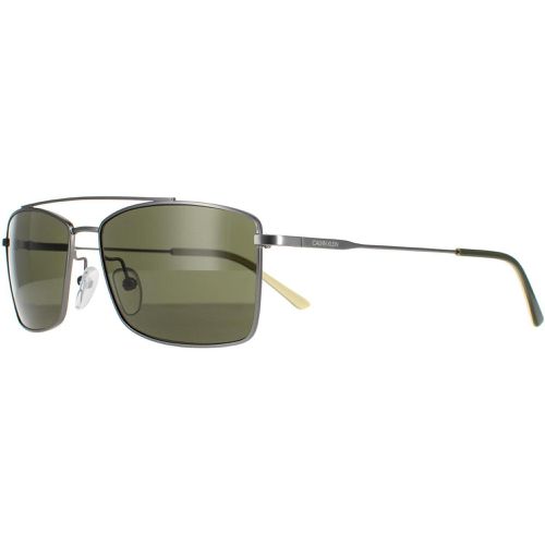 Men's Sunglasses - Satin Gunmetal Metal Frame / CK18117S 8 - Calvin Klein - Modalova