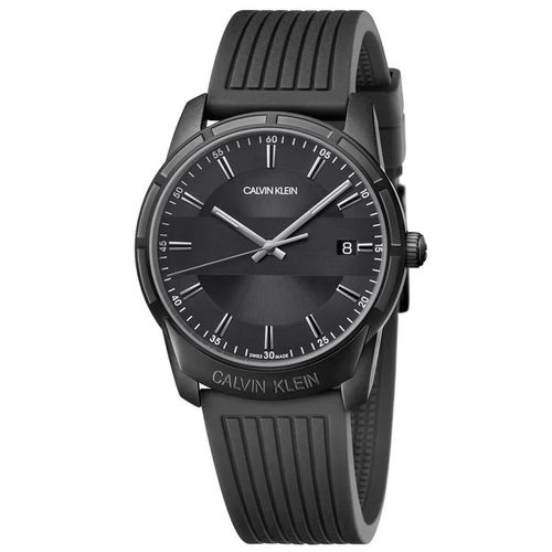 Men's Quartz Watch - Evidence Black Silicone Rubber Strap / K8R114D1 - Calvin Klein - Modalova