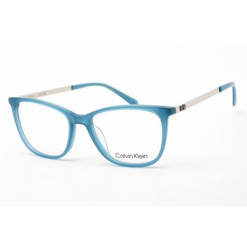 Women's Eyeglasses - Milky Teal Blue Plastic Cat Eye Frame / CK21701 430 - Calvin Klein - Modalova