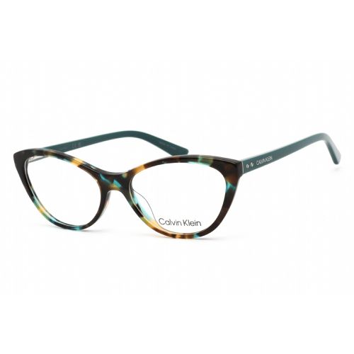 Women's Eyeglasses - Cat Eye Shape Turquoise Tortoise Frame / CK20506 442 - Calvin Klein - Modalova