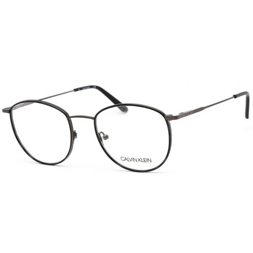 Women's Eyeglasses - Dark Gunmetal Round Frame Clear Lens / CK19117 009 - Calvin Klein - Modalova
