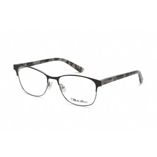 Women's Eyeglasses - Full Rim Black Metal Rectangular Frame / CK19305 001 - Calvin Klein - Modalova
