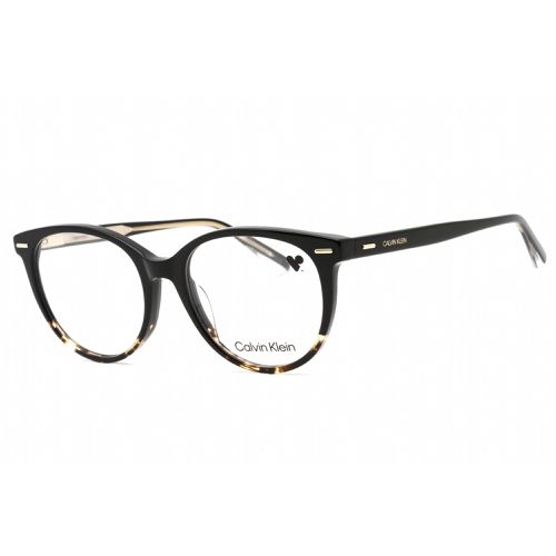 Women's Eyeglasses - Full Rim Black/Amber Plastic Round / CK21710 033 - Calvin Klein - Modalova