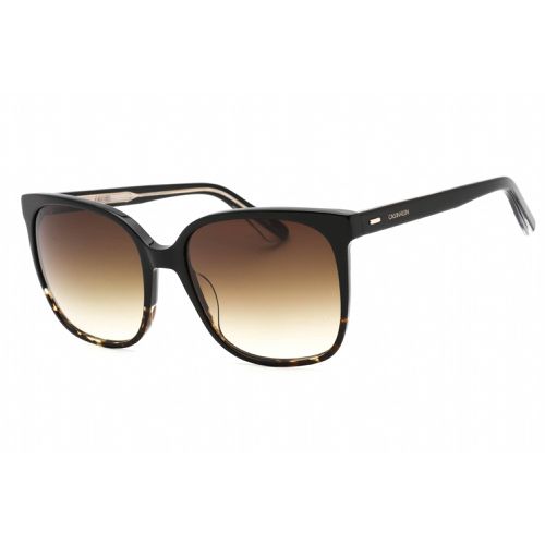 Women's Sunglasses - Full Rim Black/Amber Plastic Frame / CK21707S 033 - Calvin Klein - Modalova