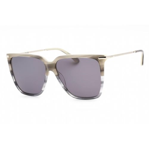 Women's Sunglasses - Striped Grey Square Frame Violet Lens / CK22531S 023 - Calvin Klein - Modalova