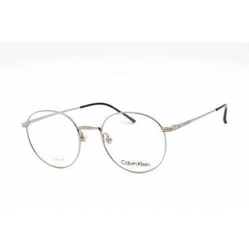 Unisex Eyeglasses - Full Rim Round Silver Metal Frame / CK22108T 045 - Calvin Klein - Modalova