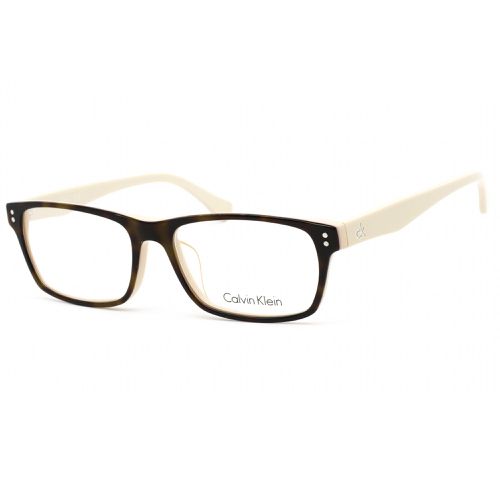 Unisex Eyeglasses - Havana Beige Plastic Frame Clear Lens / CK5904A 206 - Calvin Klein - Modalova