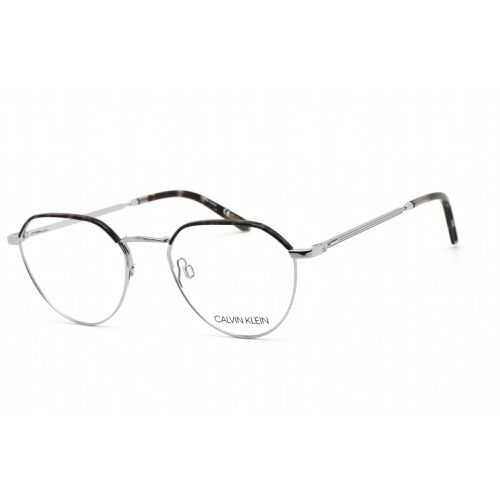 Unisex Eyeglasses - Light Gunmetal Metal Round Shape Frame / CK20127 014 - Calvin Klein - Modalova