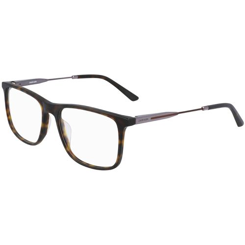 Unisex Eyeglasses - Matte Dark Tortoise Rectangular Frame / CK21700 235 - Calvin Klein - Modalova