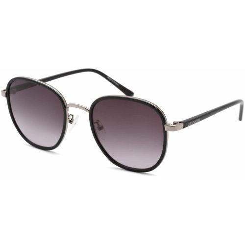 Unisex Sunglasses - Gun Metal Round Frame / CK19323SK 008 - Calvin Klein - Modalova