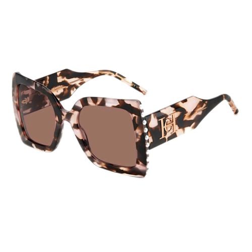 Women's Sunglasses - Havana Pink Butterfly Frame / CH 0001/S 00T4 4S - Carolina Herrera - Modalova
