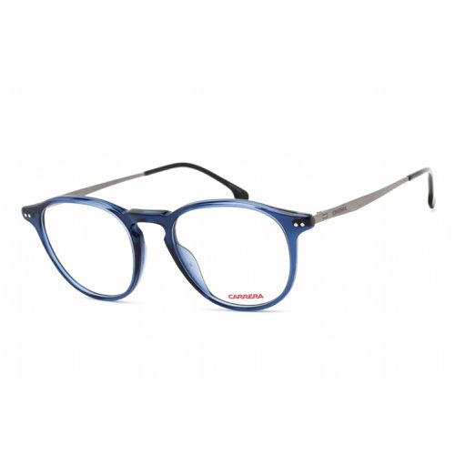 Men's Eyeglasses - Clear Lens Blue Plastic Round Frame / 8876 0PJP 00 - Carrera - Modalova