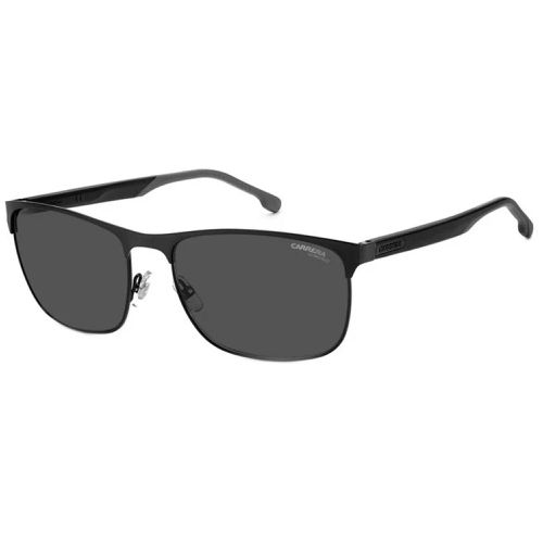 Men's Sunglasses - Dark Grey Lenses Black Rectangular Frame / 8052/S 0807 - Carrera - Modalova