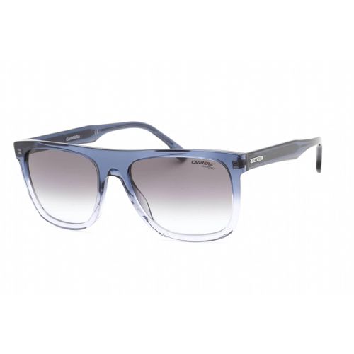 Men's Sunglasses - Full Rim Blue Shaded Plastic Rectangular / 267/S 0WTA GB - Carrera - Modalova