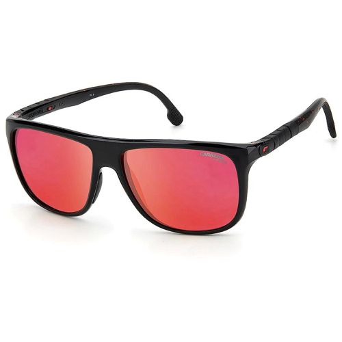 Men's Sunglasses - Red Multilayer Lens Black Square / HYPERFIT 17/S 0OIT - Carrera - Modalova