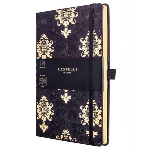 Notebook - Copper and Gold Medium A5, Ruled, Baroque Gold / QC6NR-464 - Castelli - Modalova