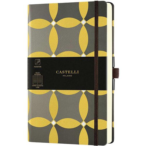 Notebook - Oro Weave Cover Medium A5, Ruled, Circles / QC6BZ-005 - Castelli - Modalova